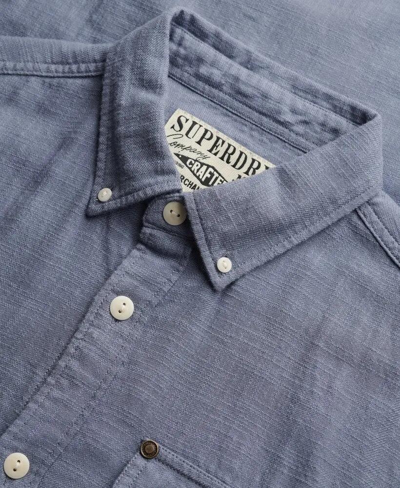 superdry Camicia manica lunga Lite Merchant Store – 100% cotone, relaxed fit 6/7