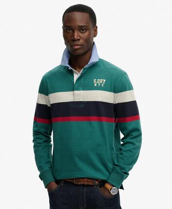 Polo de rugby à bande poitrine Superdry Vintage