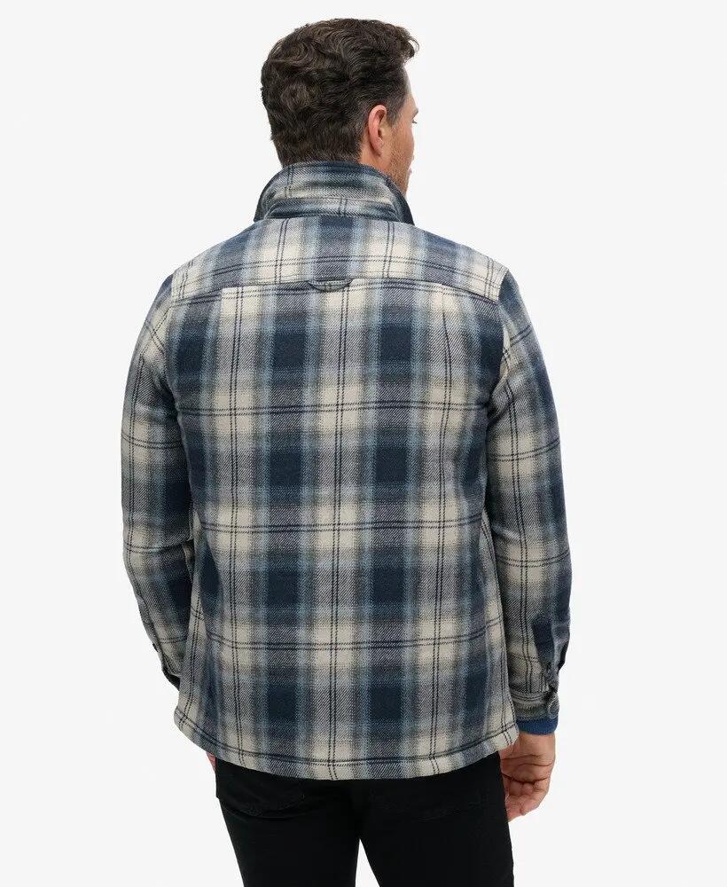 superdry Wool Miller Overshirt en laine à motif à carreaux 4/6