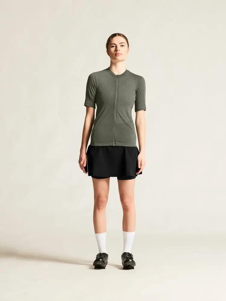 craft Everyday Wool SS Jersey W – Leaf/Melange, korte mouw 6/7