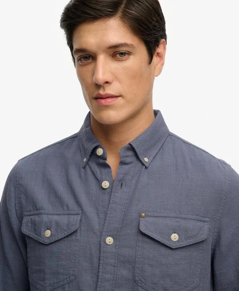 superdry Camicia manica lunga Lite Merchant Store – 100% cotone, relaxed fit 4/7