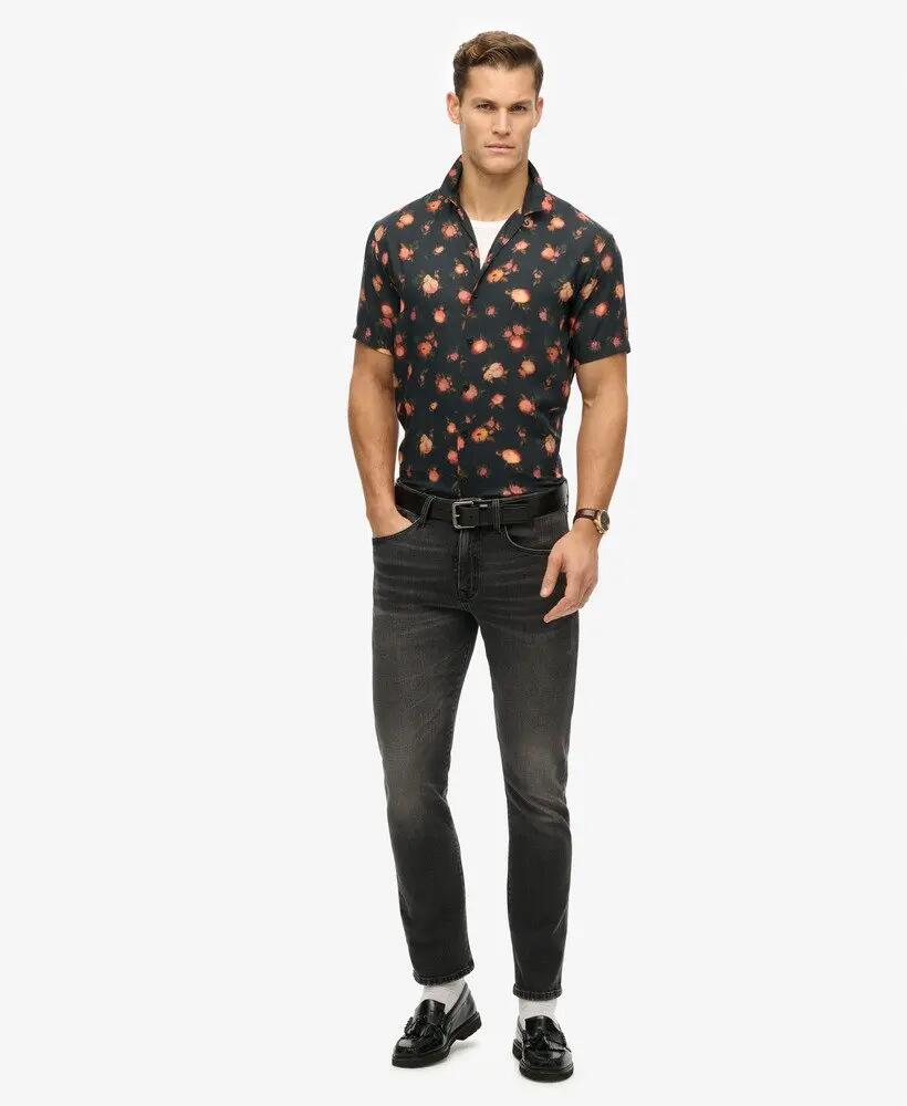 superdry Korte mouwen bedrukt overhemd – Abstract Floral Red, 100% modal 2/5