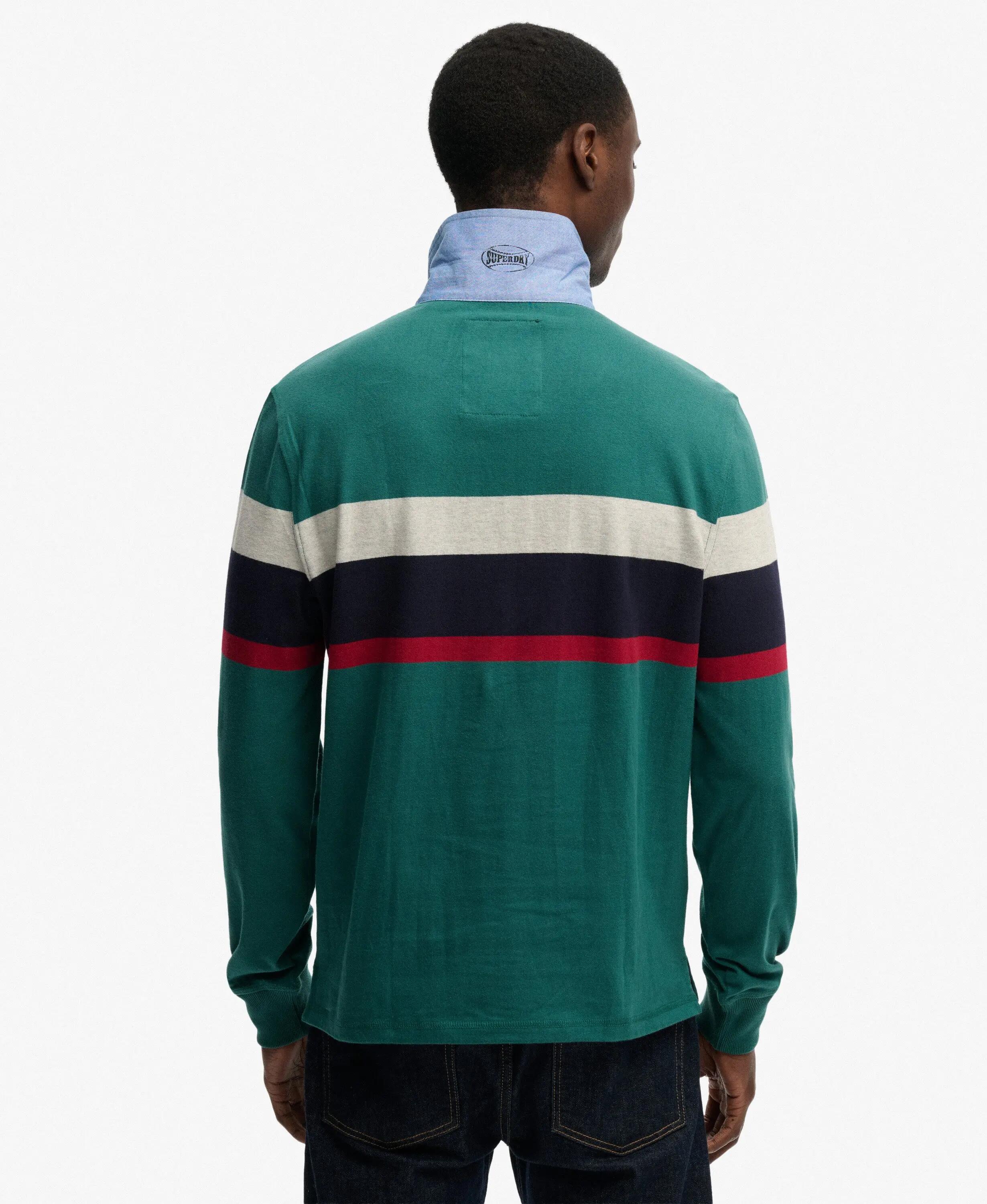 superdry Vintage Chestband Rugby Top in cotone biologico 5/5