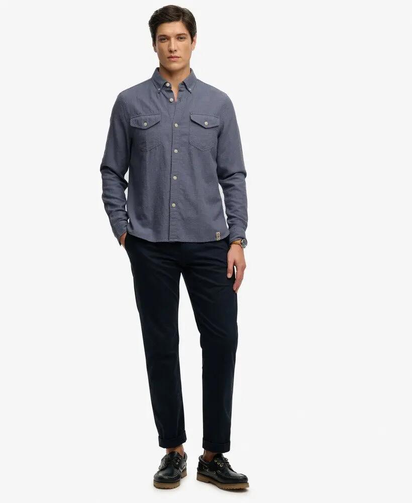 superdry Camicia manica lunga Lite Merchant Store – 100% cotone, relaxed fit 3/7