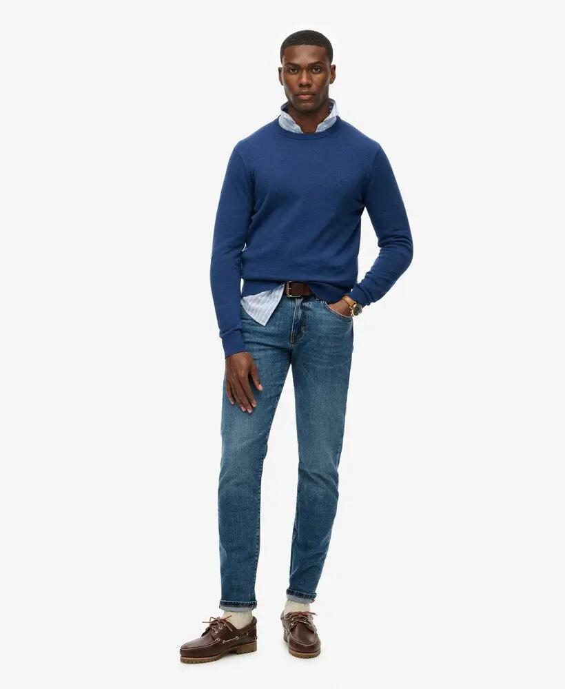 superdry Essentials Cotton Jumper – Maglione in cotone biologico, vestibilità 3/5