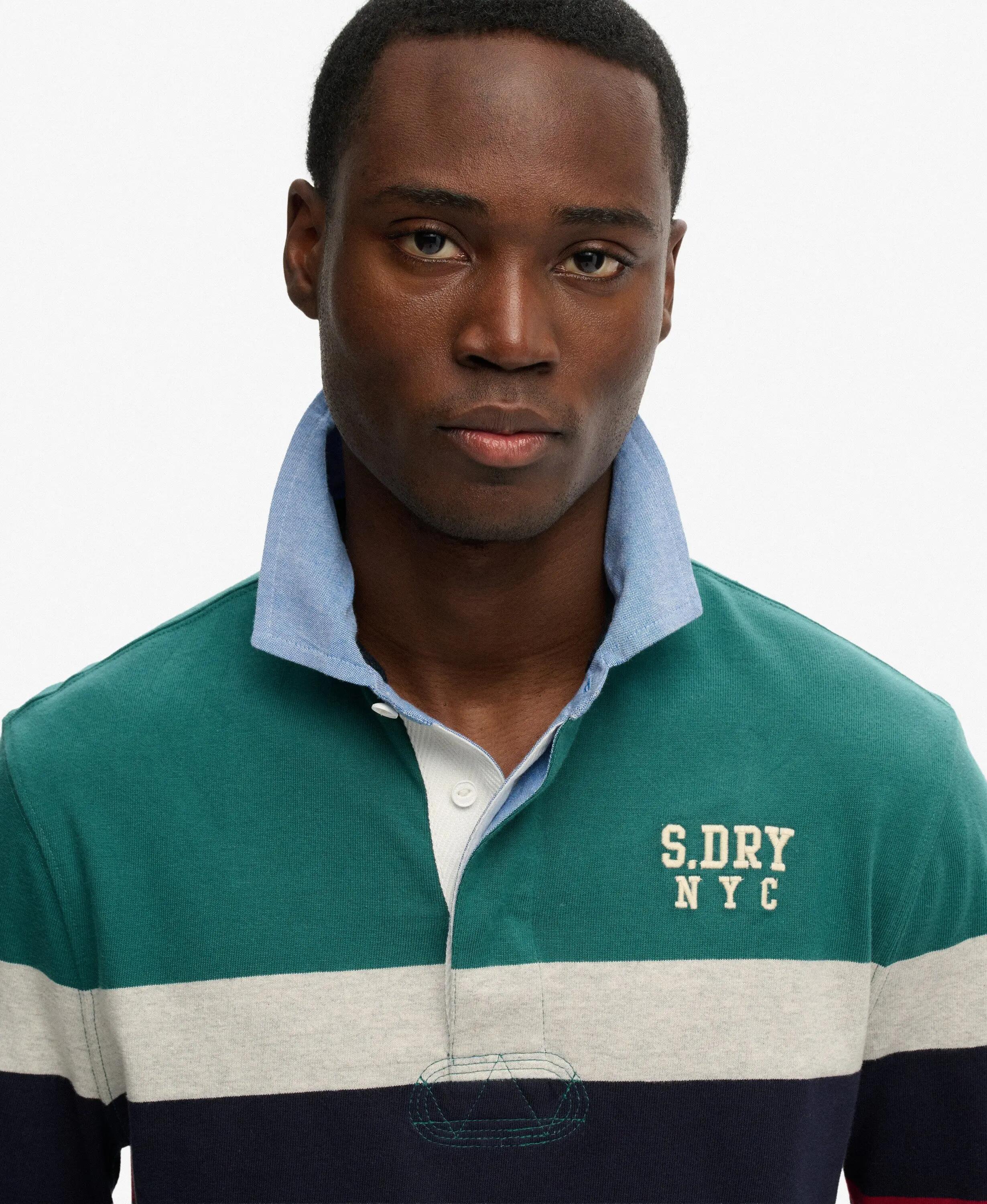 superdry Vintage Chestband Rugby Top in cotone biologico 4/5
