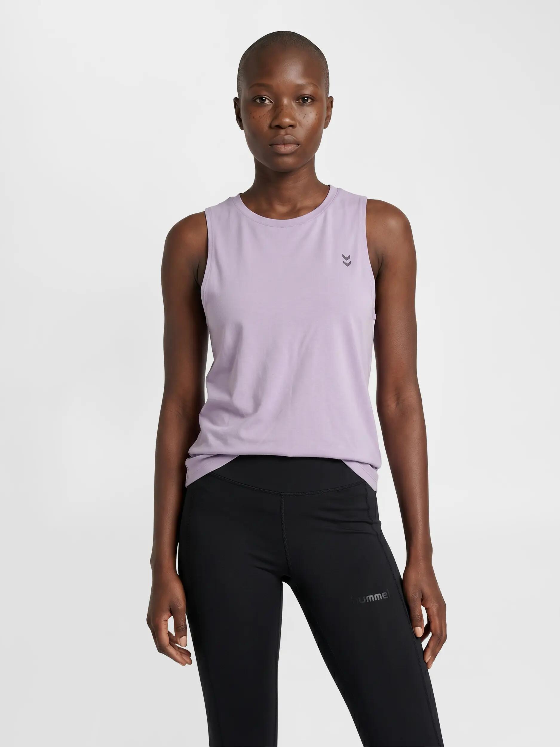 hummel top smanicato hmlSOFT OPEN BACK W TOP in cotone biologico e poliestere 4/4