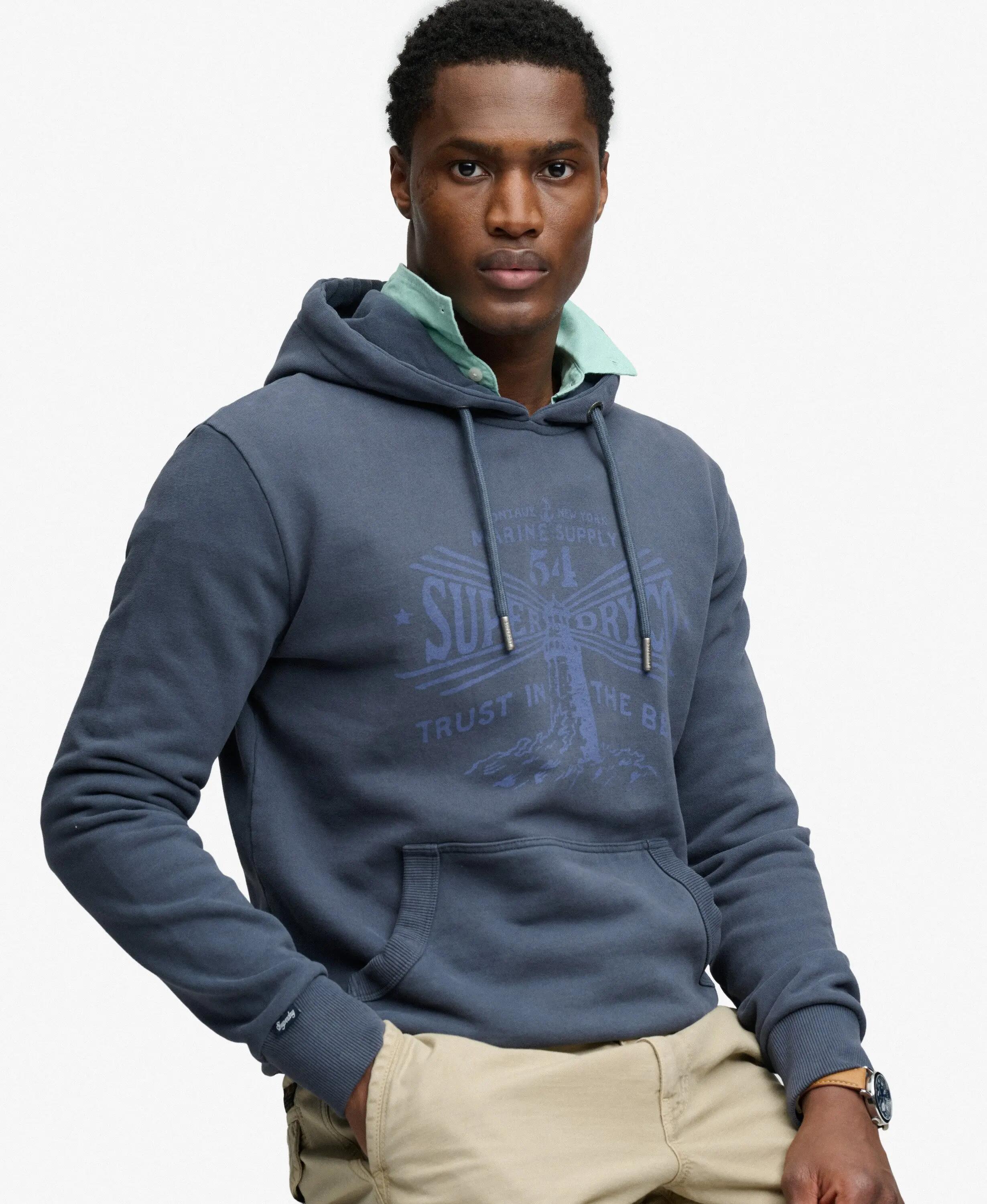 superdry Lo‑Fi Dockside Hoodie – 100% algodão orgânico, corte relaxed – CLASSIC 2/5