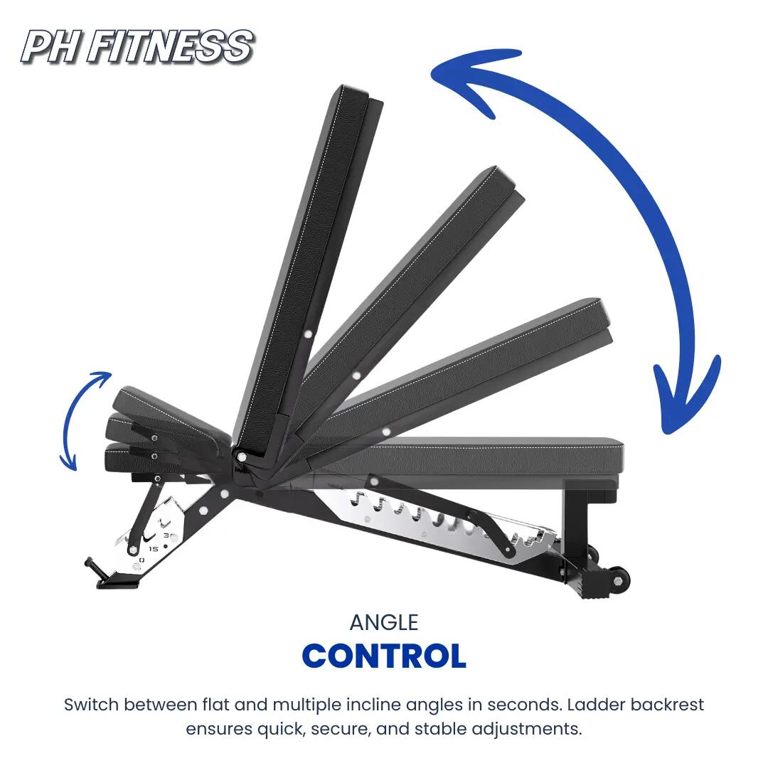Panca regolabile PRO380 200 kg+ | PH Fitness 3/7
