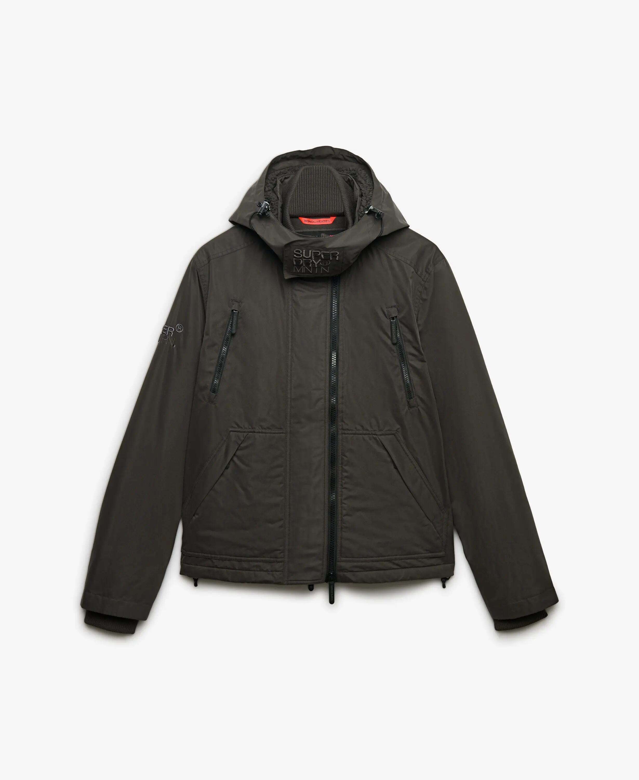 superdry Hooded Microfibre Arctic Windcheater Jacke – Vintage Black 7/7