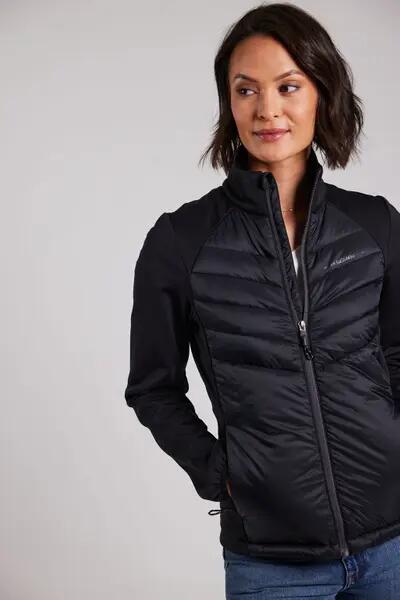 sebago Karin Hybrid Jacket – Casaco híbrido preto, frente e costas ligeiramente 2/6