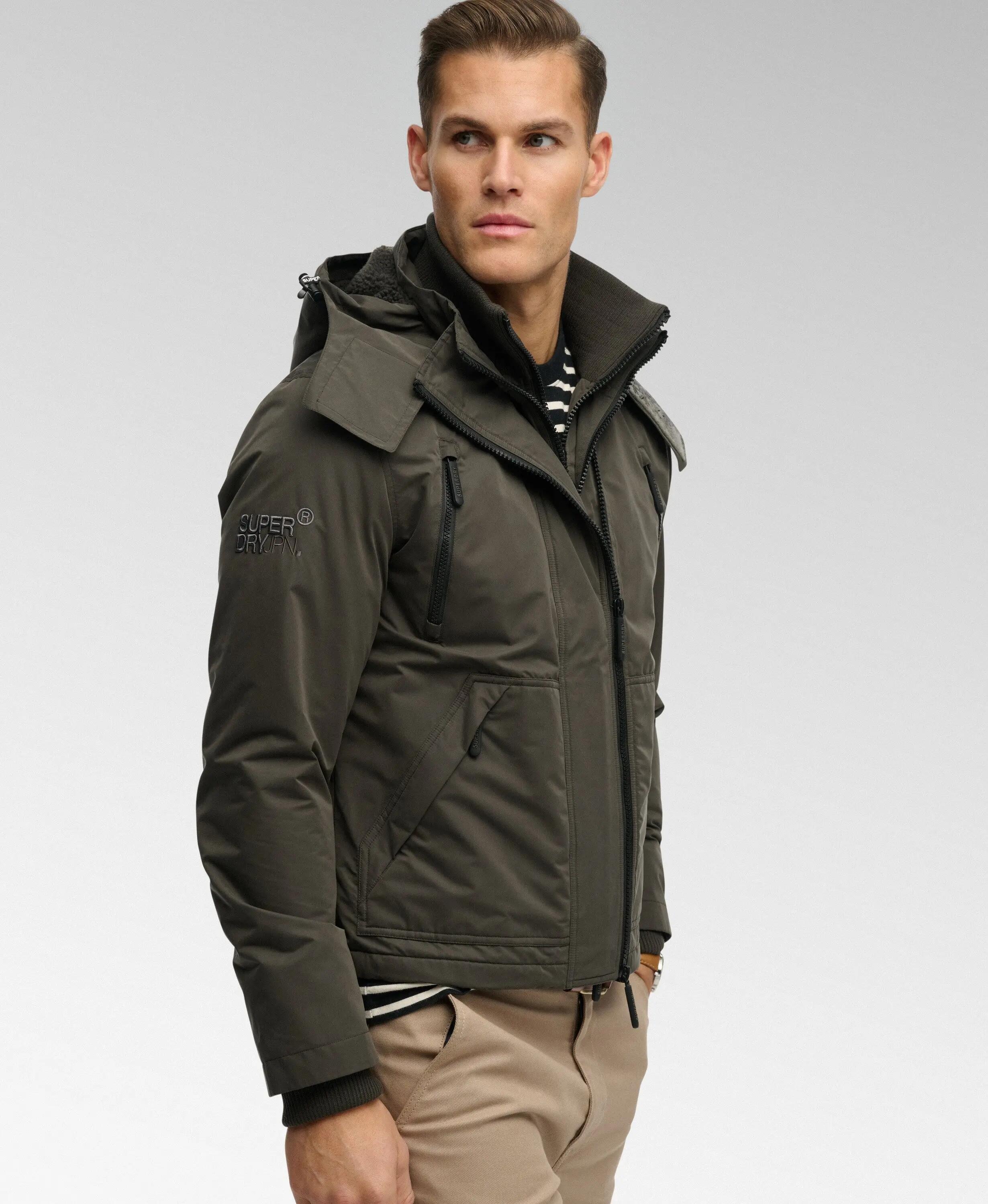 superdry Hooded Microfibre Arctic Windcheater Jacke – Vintage Black 2/7