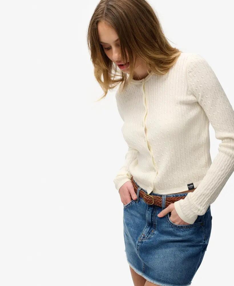 superdry Gonna Denim Mini in 100% Cotone Biologico — vestibilità relaxed 2/7