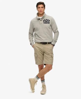 Superdry organic cotton core cargo shorts in denim co tobacco brown