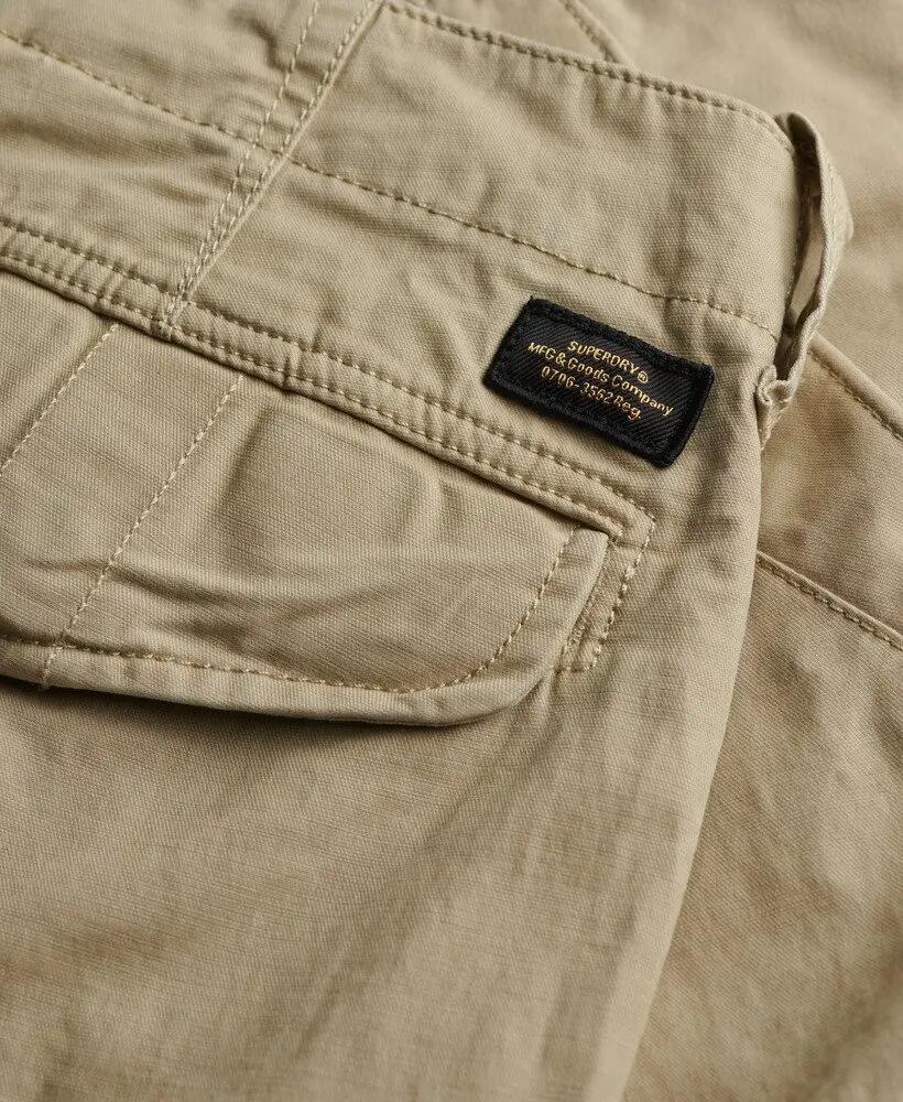 superdry Organic Cotton Core Cargo Shorts – corte relaxed – STONE WASH 6/7