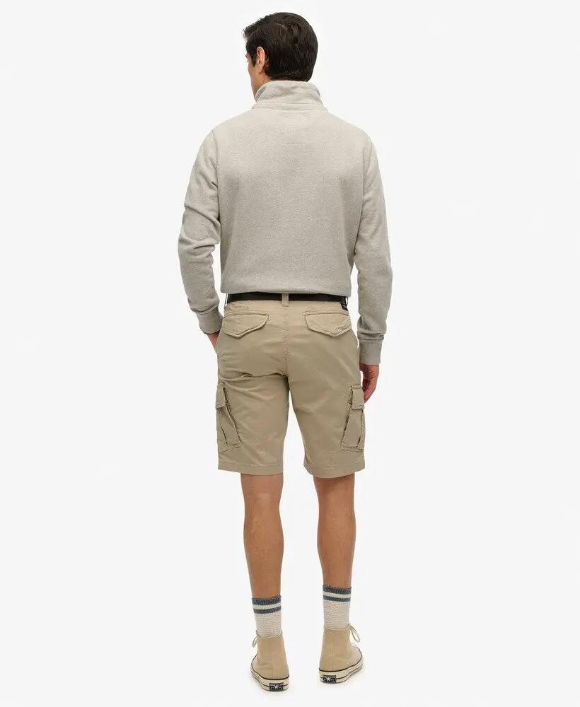 superdry Organic Cotton Core Cargo Shorts – corte relaxed – STONE WASH 5/7
