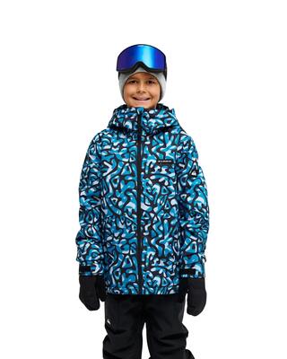 Technisch snowjack mission printed 10k schwarz jongens 4-16