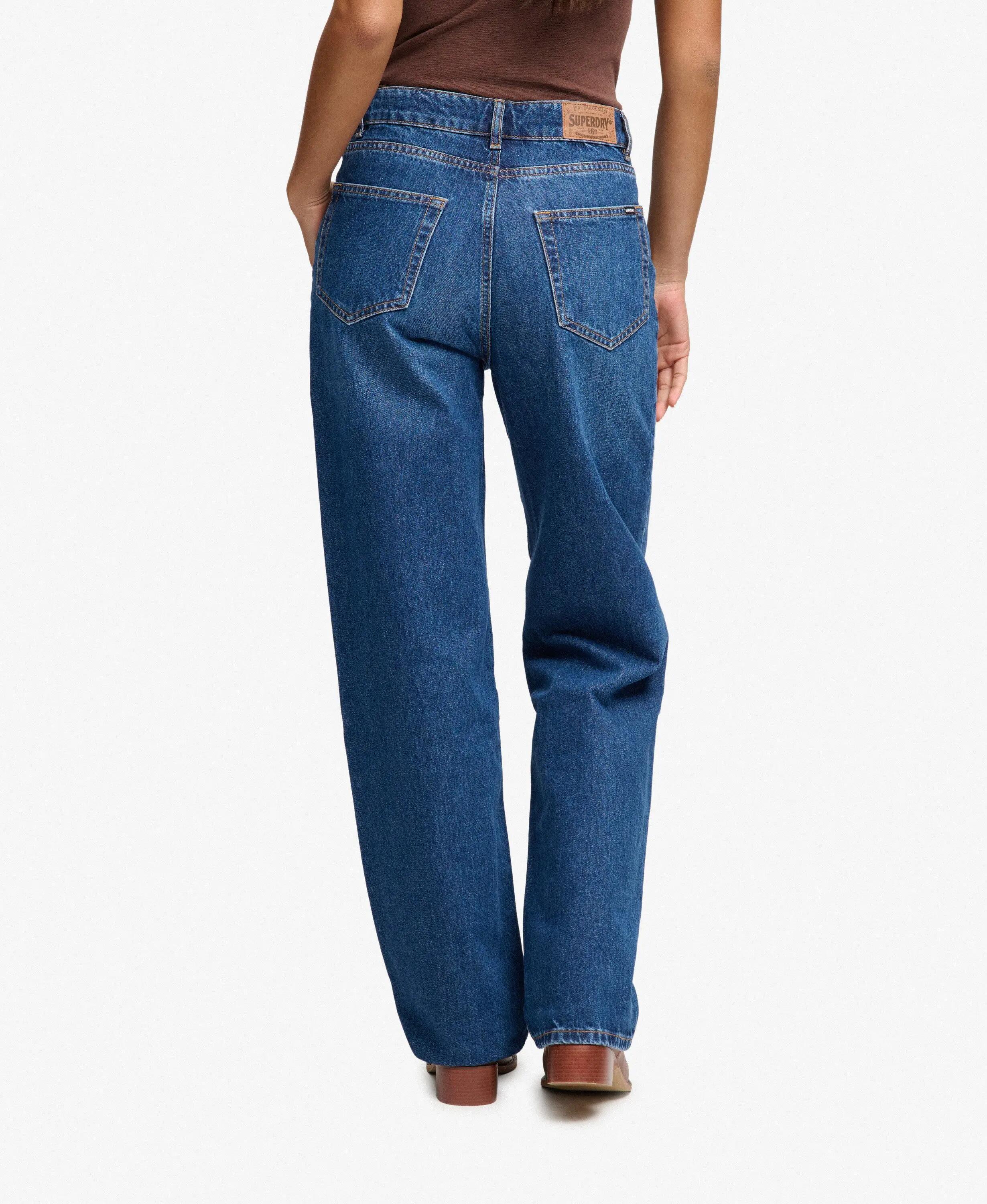 Női organikus pamut magas derekú farmer Superdry 3/4