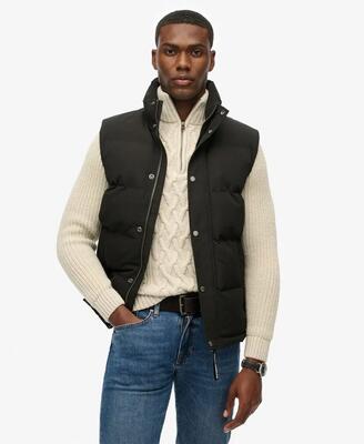 Superdry non-hooded everest gilet – zwart