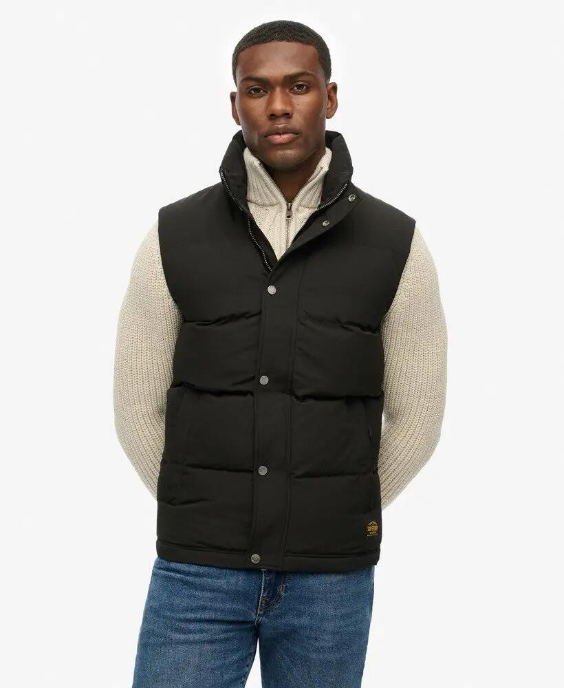 superdry Gilet Everest sem capuz — acolchoado, preto 6/7