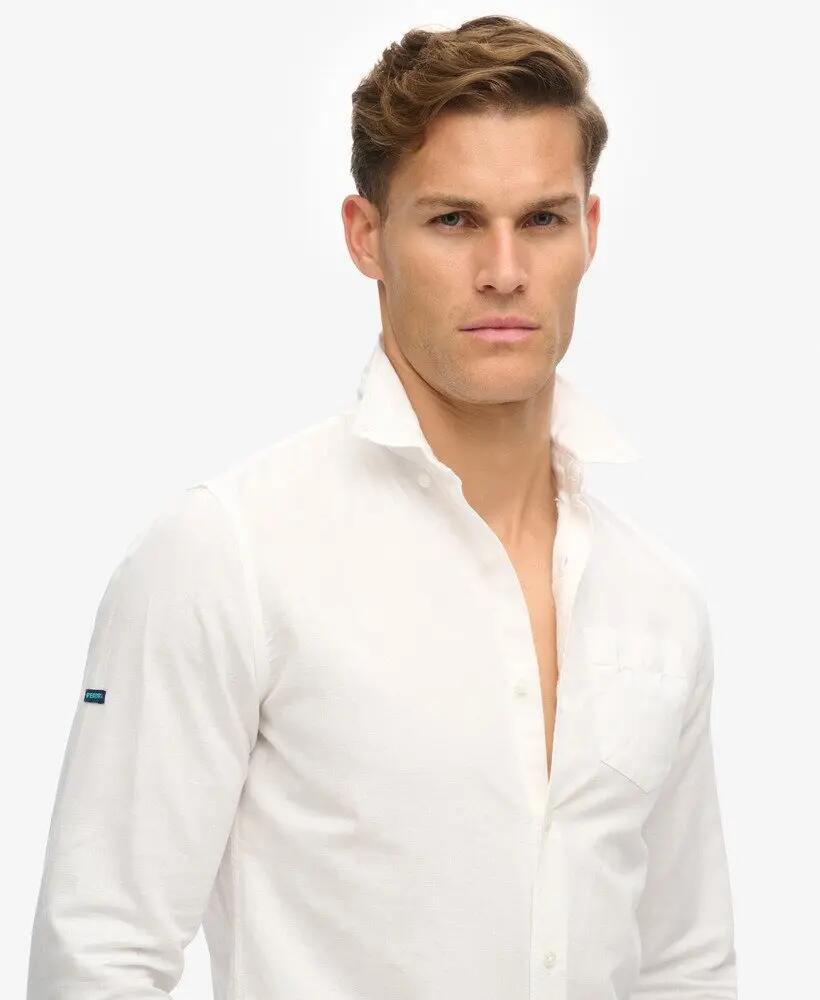superdry Camicia in lino e cotone biologico con bottoni 3/5