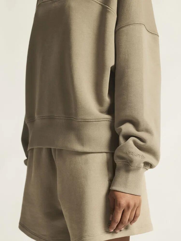 craft Frequent HZ Sweatshirt W — meio-zip em algodão orgânico, corte relaxed 7/7