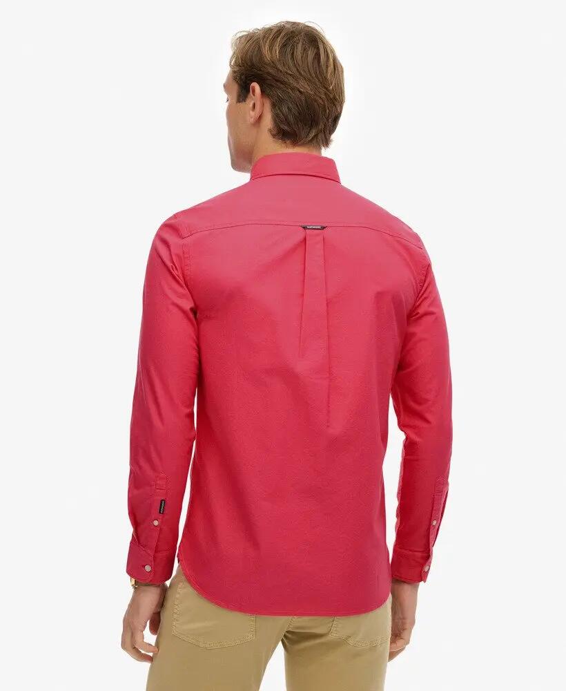 superdry Chemise Classic Oxford manches longues Magenta Pink 5/7