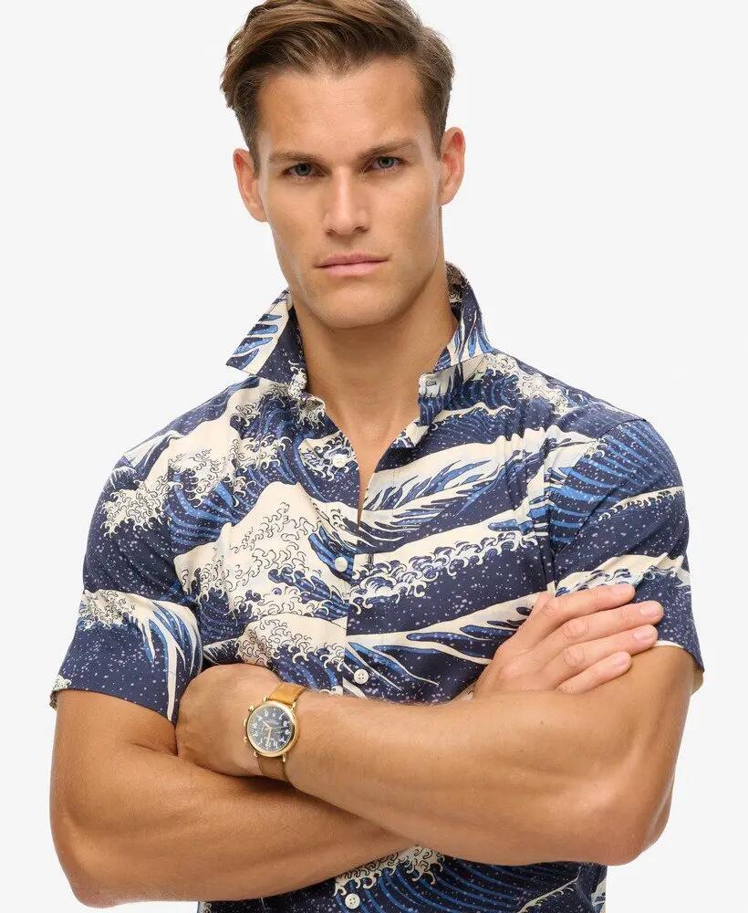 superdry Kurzarm-Hawaiihemd The Great Wave 3/7