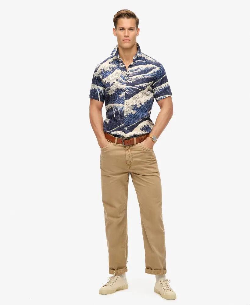 superdry Kurzarm-Hawaiihemd The Great Wave 2/7