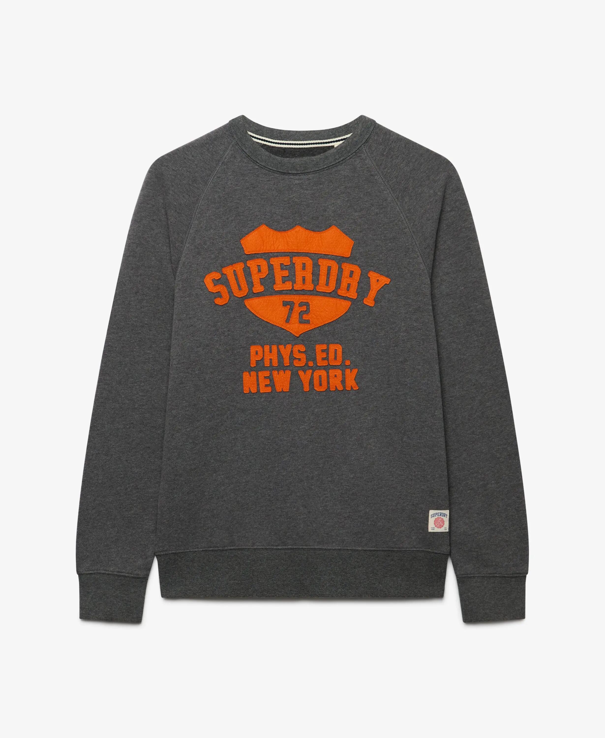 superdry Sweatshirt masculina Athletic Felt Applique gola redonda – corte 7/7