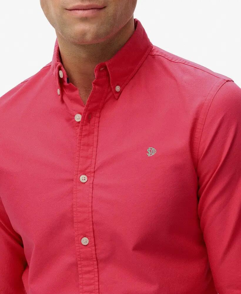 superdry Chemise Classic Oxford manches longues Magenta Pink 2/7