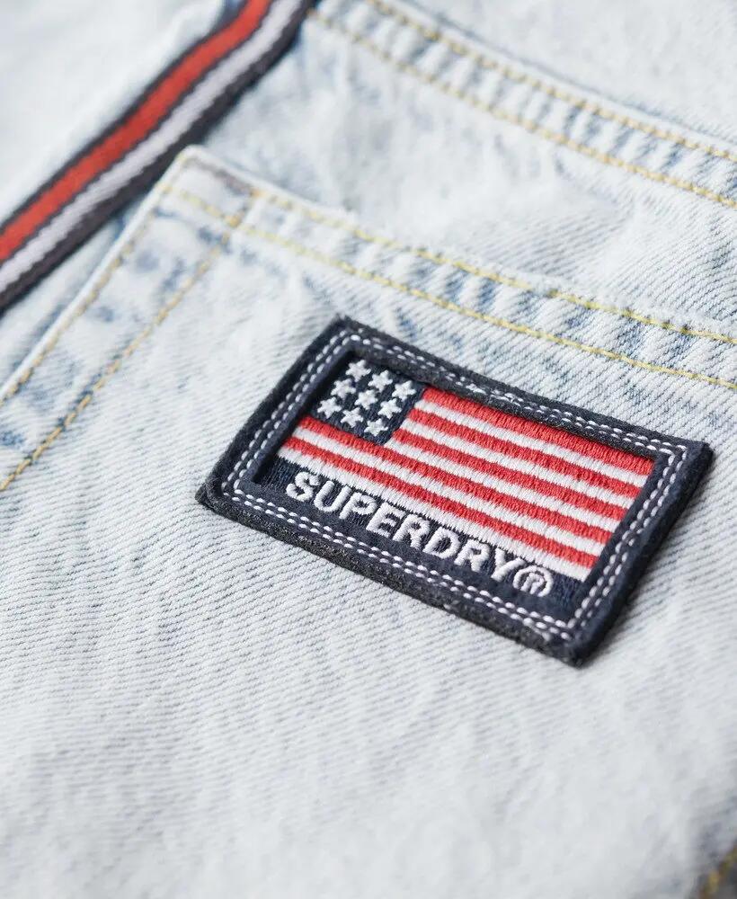 superdry Jeans a vita media gamba ampia con doppio nastro 4/6