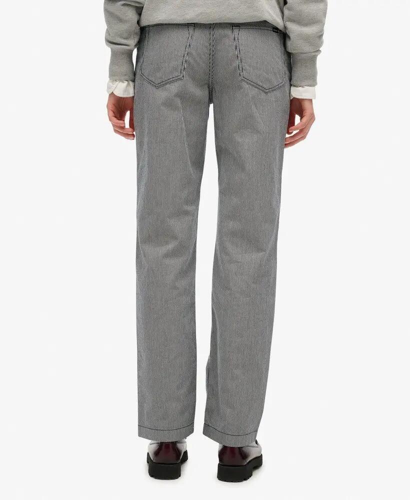 superdry Pantalon droit taille mi-haute à rayures 4/6