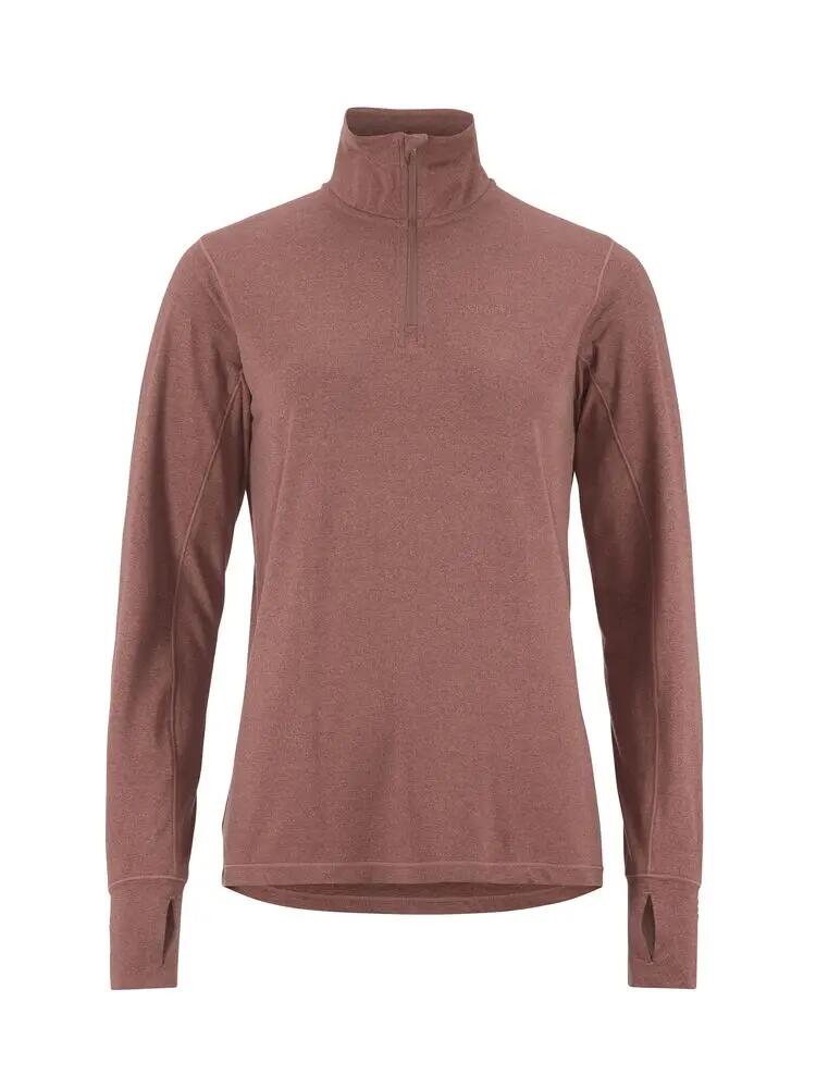 craft Flow HZ LS W — lange mouw top met col en rits van gerecycled polyester 1/7