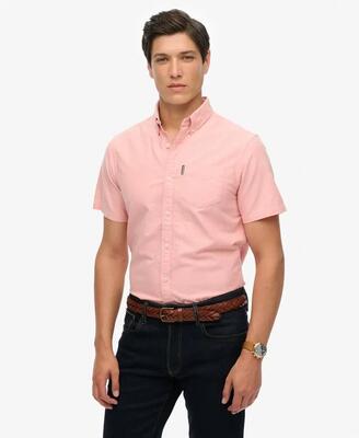Superdry oxford korte mouwen overhemd van biologisch katoen