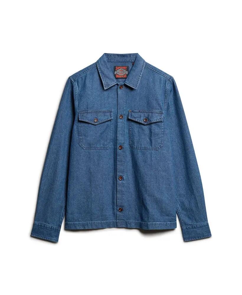 superdry Merchant Indigo Overshirt aus 100% Baumwolle 7/7