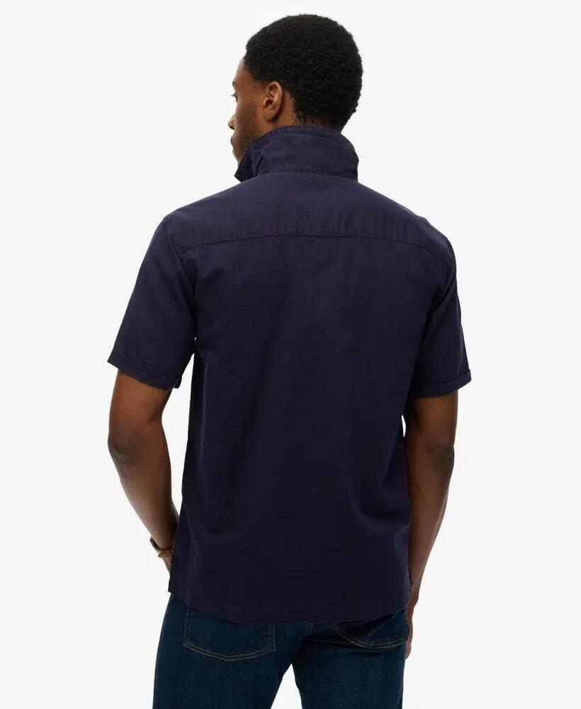 superdry Camisa The Merchant Store Resort algodón y lino NAUTICAL NAVY 4/5