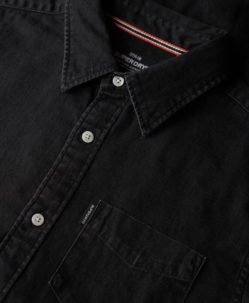 superdry Camicia Denim Essential manica lunga in cotone biologico 6/6