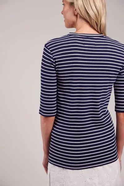 sebago Vera Rib Half Sleeve – Haut Femme NAVY 5/5