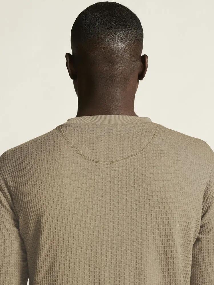 craft Wool Waffle RN M — camisola gola redonda manga comprida em lã misturada 3/7