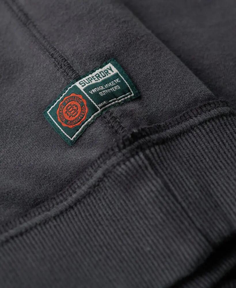 superdry Camisola Vintage Athletic meia abotoamento – Washed Black, 100% algodão 6/7