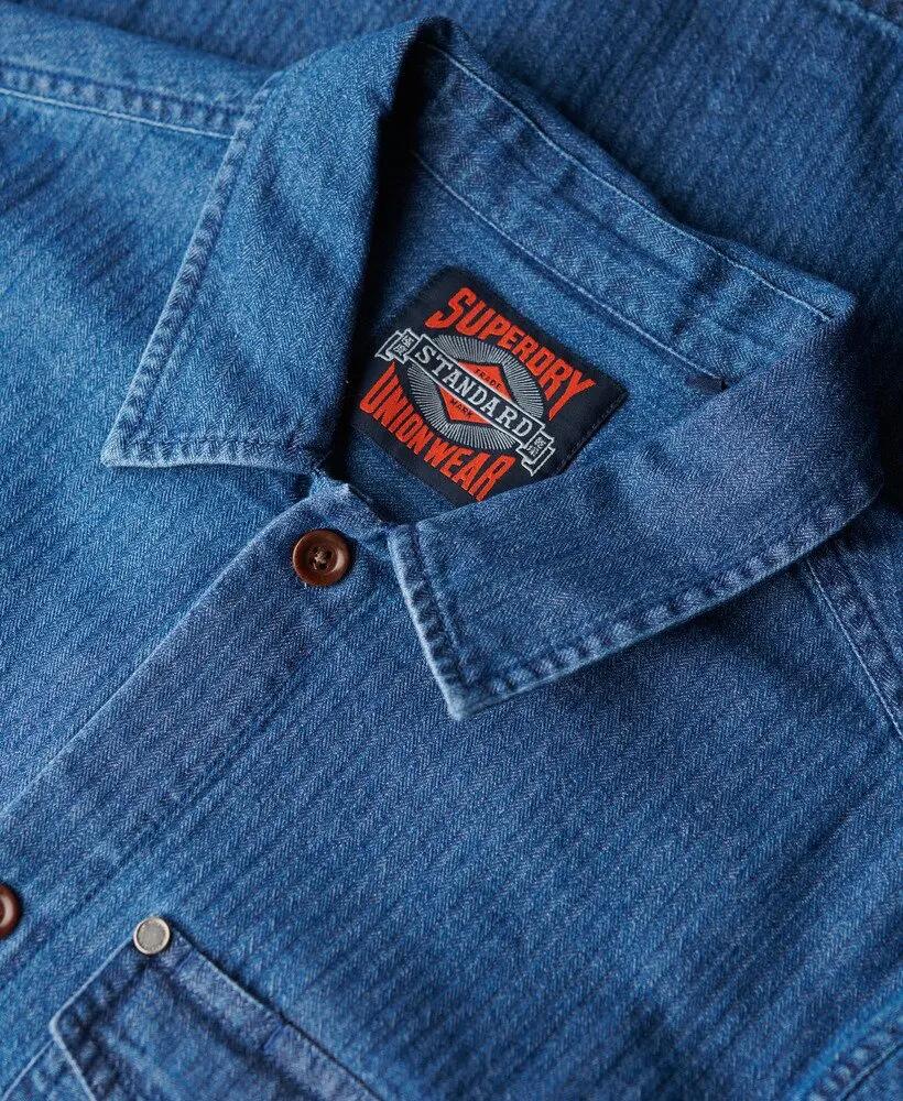 superdry Merchant Indigo Overshirt aus 100% Baumwolle 5/7
