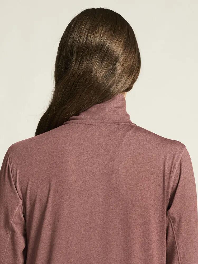 craft Flow HZ LS W — lange mouw top met col en rits van gerecycled polyester 4/7