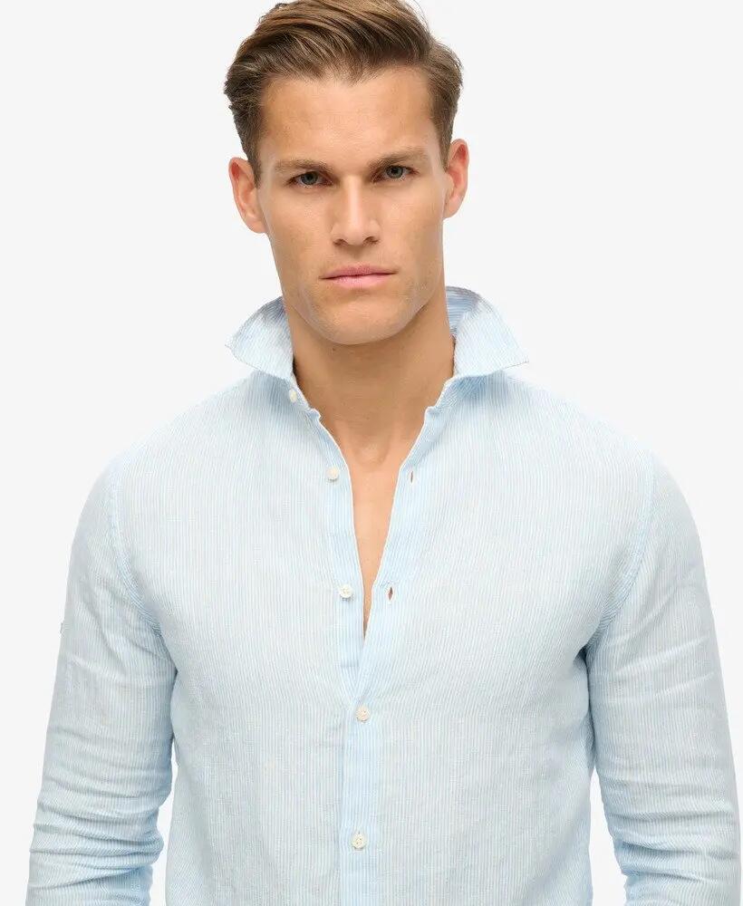 superdry Camicia casual maniche lunghe in lino — 100% lino 4/7