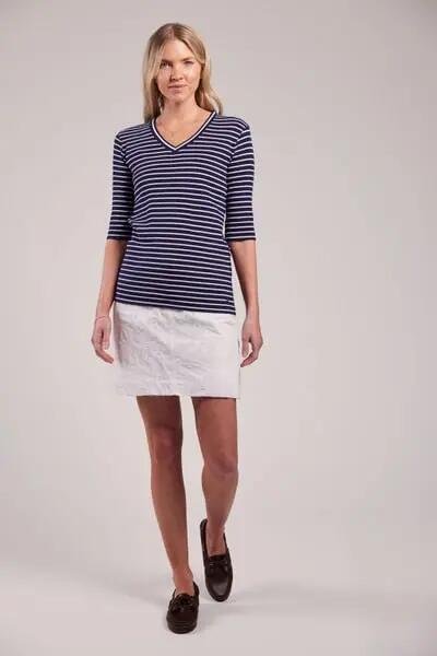 sebago Vera Rib Half Sleeve – Haut Femme NAVY 3/5