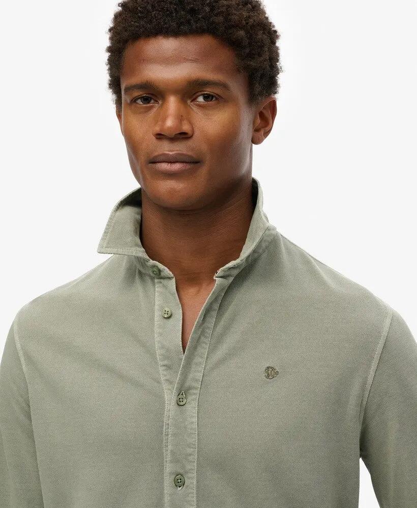 superdry Vintage Destroy Pique Ls Shirt - 100% bawełna, klasyczny krój 3/6