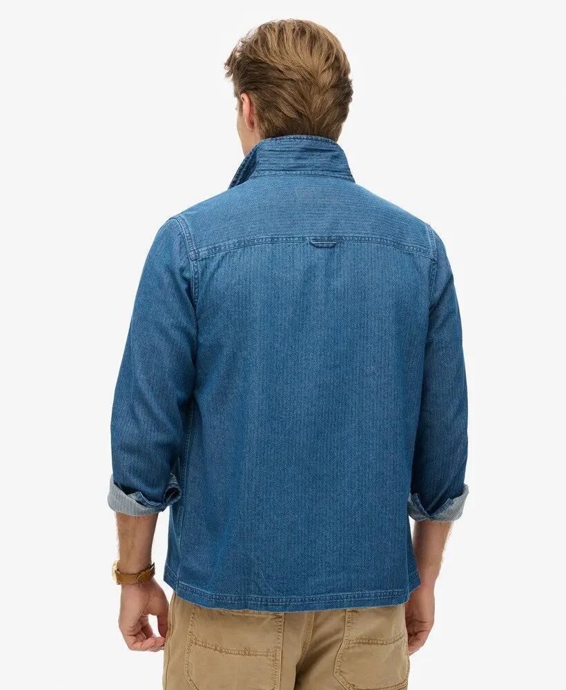superdry Merchant Indigo Overshirt aus 100% Baumwolle 4/7