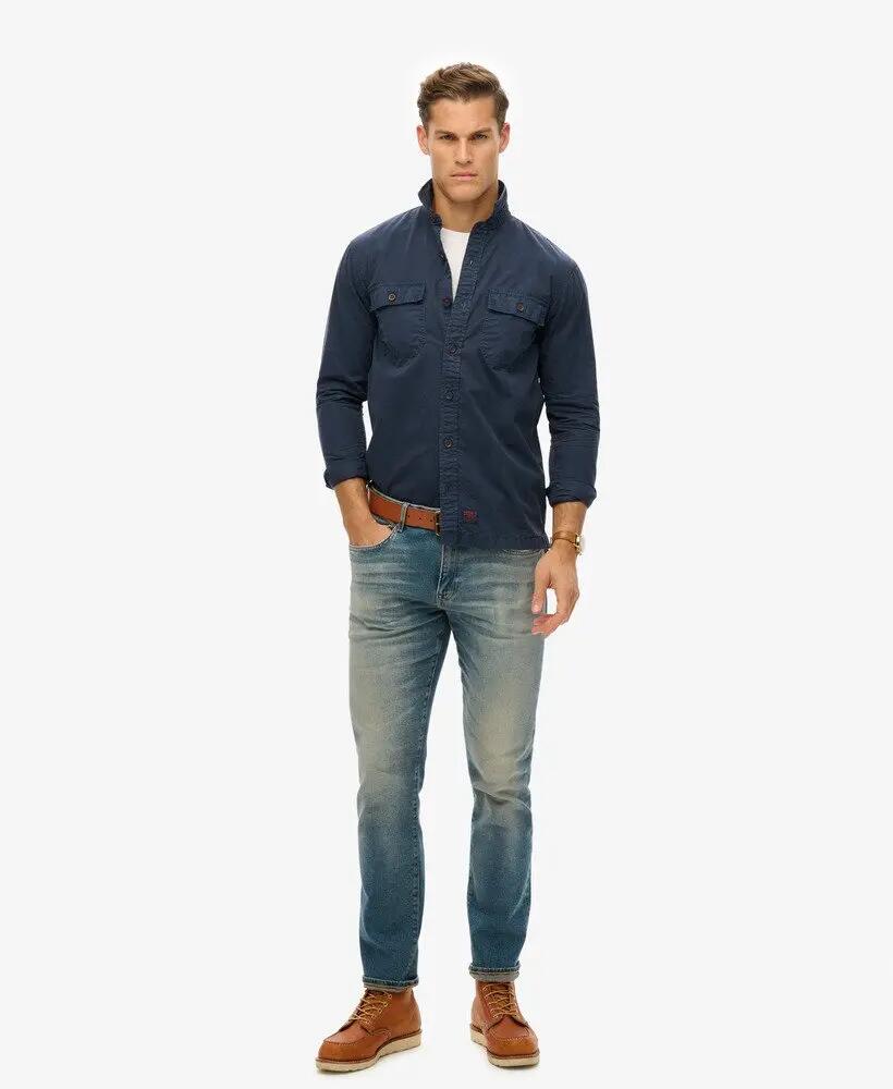 superdry Military Ls Shirt z bawełny organicznej 2/6