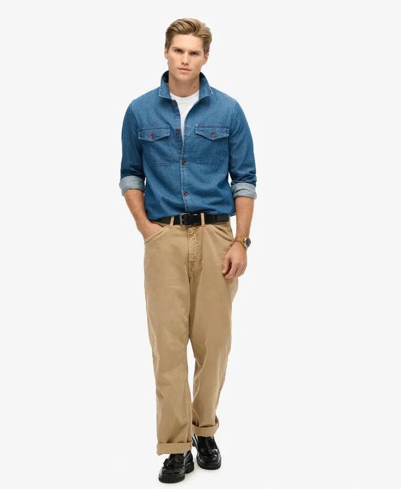 superdry Merchant Indigo Overshirt aus 100% Baumwolle 2/7