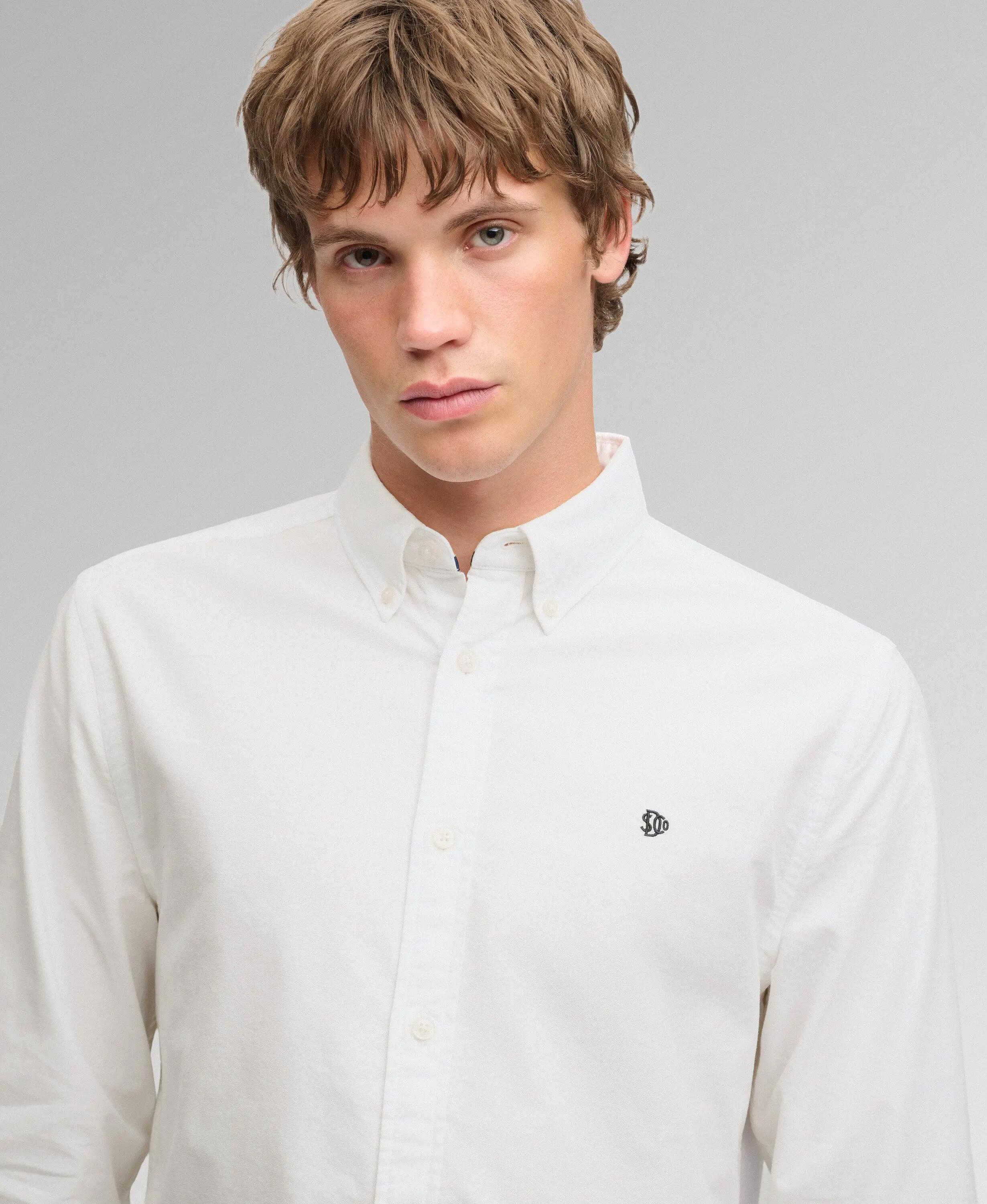 superdry Camisa Classic Oxford manga larga en algodón orgánico 4/7